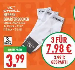 Marktkauf O'neill herren quartersocken Angebot