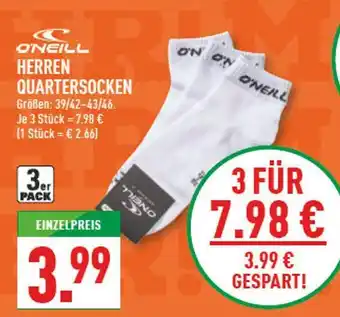 Marktkauf O'neill herren quartersocken Angebot