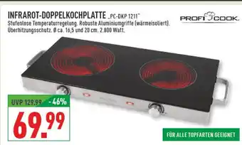 Marktkauf Profi cook infrarot-doppelkochplatte pc-dkp 1211 Angebot