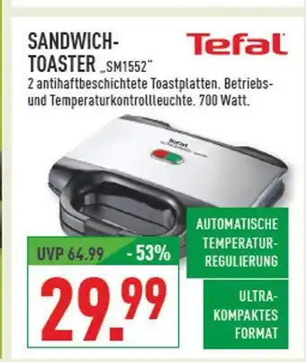 Marktkauf Tefal sandwich-toaster sm1552 Angebot