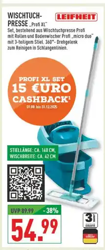 Marktkauf Leifheit wischtuchpresse profi xl Angebot