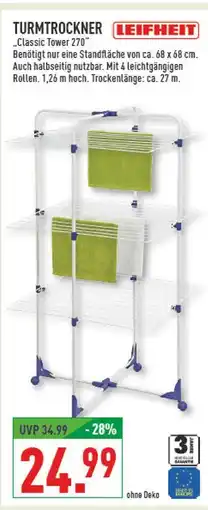 Marktkauf Leifheit turmtrockner classic tower 270 Angebot
