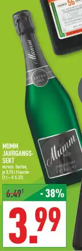 Marktkauf Mumm jahrgangssekt Angebot