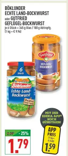 Marktkauf Böklunder echte land-bockwurst Angebot