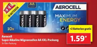 Lidl Aerocell Super Alkaline Mignonzellen AA XXL packung Angebot