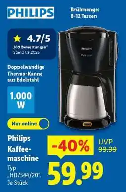 Lidl Philips Kaffee-maschine Angebot