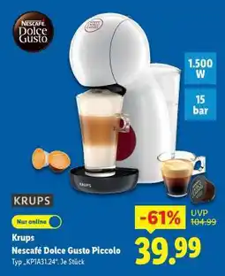Lidl Krups Nescafé Dolce Gusto Piccolo Angebot