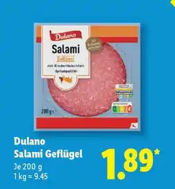 Lidl Dulano Salami Geflügel Angebot
