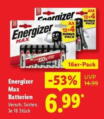 Lidl Energizer Max Batterien Angebot