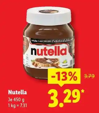 Lidl nutella Angebot