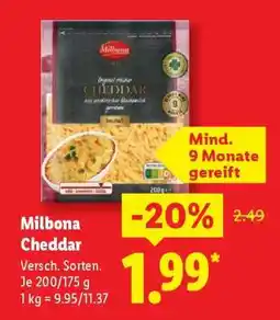 Lidl Milbona Cheddar Angebot
