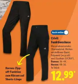 Lidl CRIVIT Funktionshose Angebot
