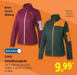 Lidl Crivit Strickfleecejacke Angebot