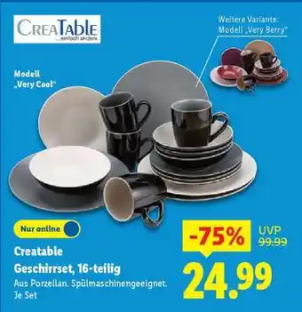 Lidl Creatable Geschirrset, 16-teilig Angebot