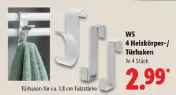 Lidl W5 4 Heizkörper-/Türhaken Angebot