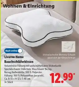 Lidl Livarno Home Bauchschläferkissen Angebot