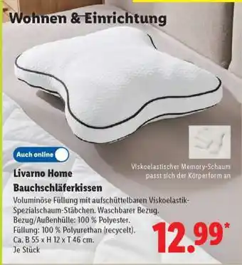 Lidl Livarno Home Bauchschläferkissen Angebot