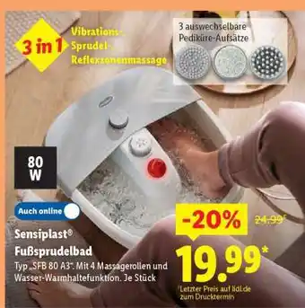 Lidl Sensiplast Fußsprudelbad Angebot