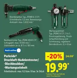 Lidl Parkside Druckluft-Nadelentroster/-Blechknabber/-Wartungseinheit Angebot