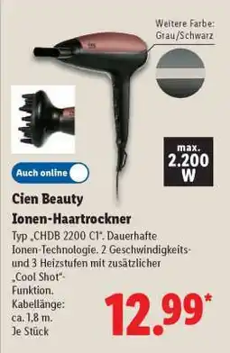 Lidl Cien Beauty Ionen-Haartrockner Angebot