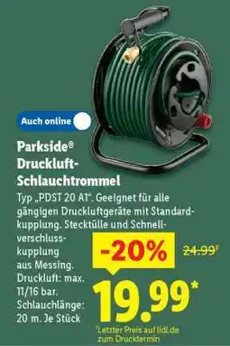 Lidl PARKSIDE Druckluft-Schlauchtrommel Angebot