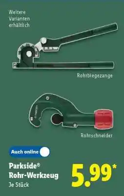 Lidl Parkside Rohr-Werkzeug Angebot