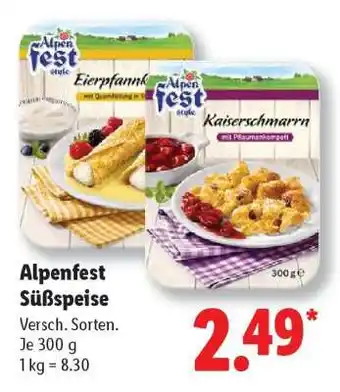 Lidl Alpenfest Süßspeise Angebot