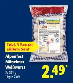 Lidl Alpenfest Münchner Weißwurst Angebot