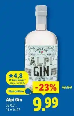 Lidl Alpi Gin Angebot