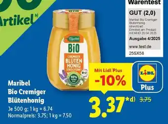 Lidl Maribel Bio Cremiger Blütenhonig Angebot