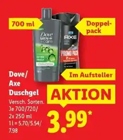 Lidl Dove/Axe Duschgel Angebot