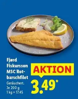 Lidl Fjørd Fiskursson MSC Rotbarschfilet Angebot