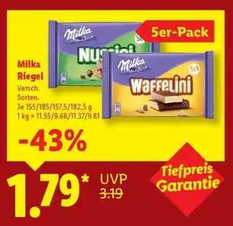 Lidl MILKA Riegel Angebot