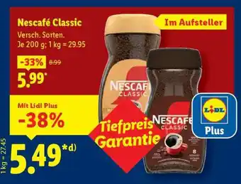 Lidl Nescafé Classic Angebot