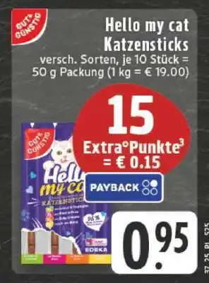 Edeka Hello my cat Katzensticks Angebot