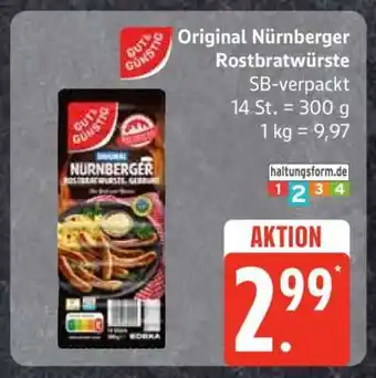 Edeka Original Nürnberger Rostbratwürste Angebot