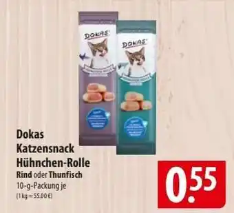 Famila Nord Ost Dokas Katzensnack Hühnchen-Rolle Angebot