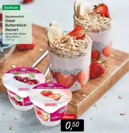 KONSUM Sachsenmilch Unser Buttermilch Dessert Angebot