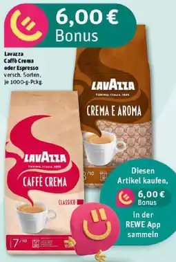 REWE Lavazza Caffè Crema oder Espresso Angebot