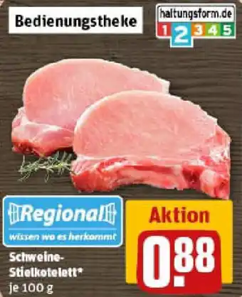 REWE Schweine- Stielkotelett Angebot