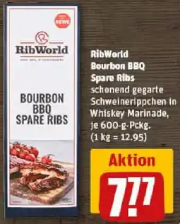 REWE RibWorld Bourbon BBQ Spare Ribs Angebot