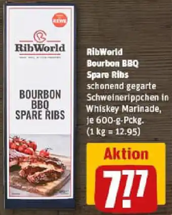 REWE RibWorld Bourbon BBQ Spare Ribs Angebot