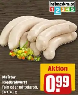 REWE Meister Rostbratwurst Angebot