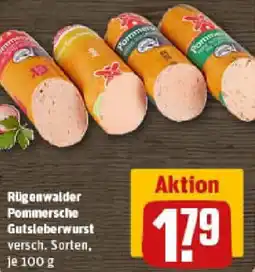REWE Rügenwalder Pommersche Gutsleberwurst Angebot