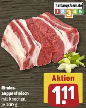 REWE Rinder- Suppenfleisch Angebot