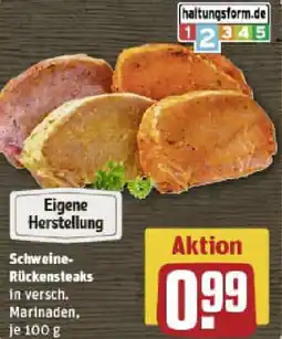 REWE Schweine- Rückensteaks Angebot