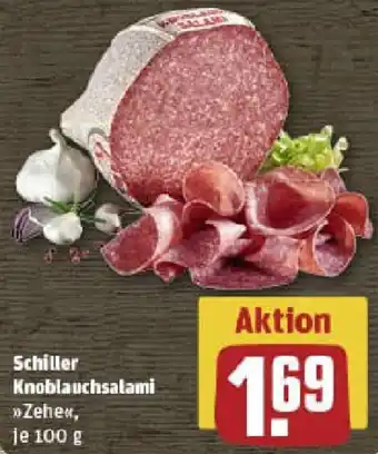 REWE Schiller Knoblauchsalami Angebot