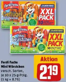 REWE Ferdi Fuchs Mini Würstchen Angebot