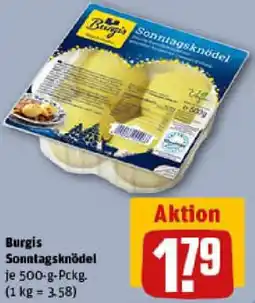 REWE Burgis Sonntagsknödel Angebot