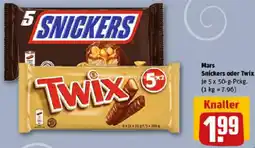 REWE Mars Snickers oder Twix Angebot
